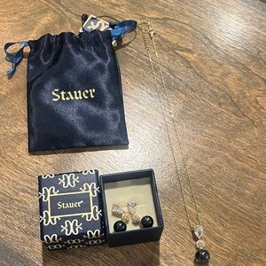 Stauer Black and Gold Necklace Set